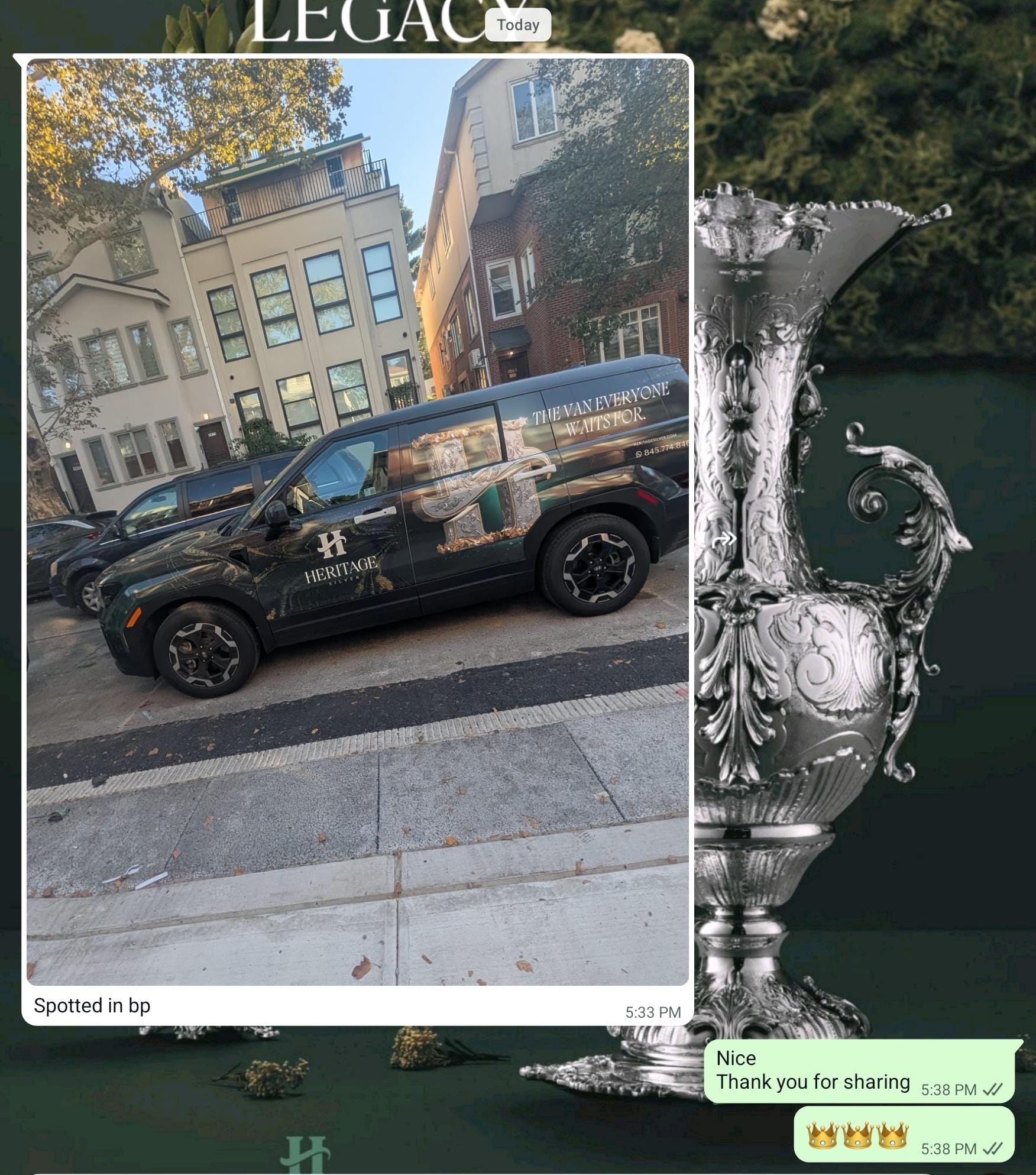 Status update image from Heritage Silver