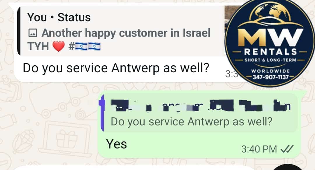 Status update image from MW car rentals