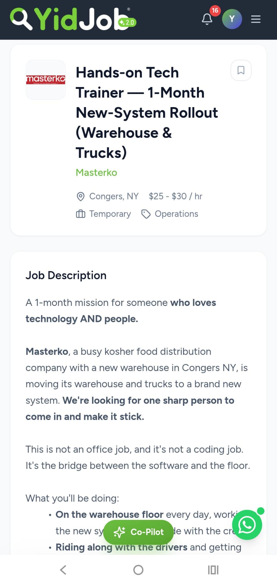 Status update image from YidJob