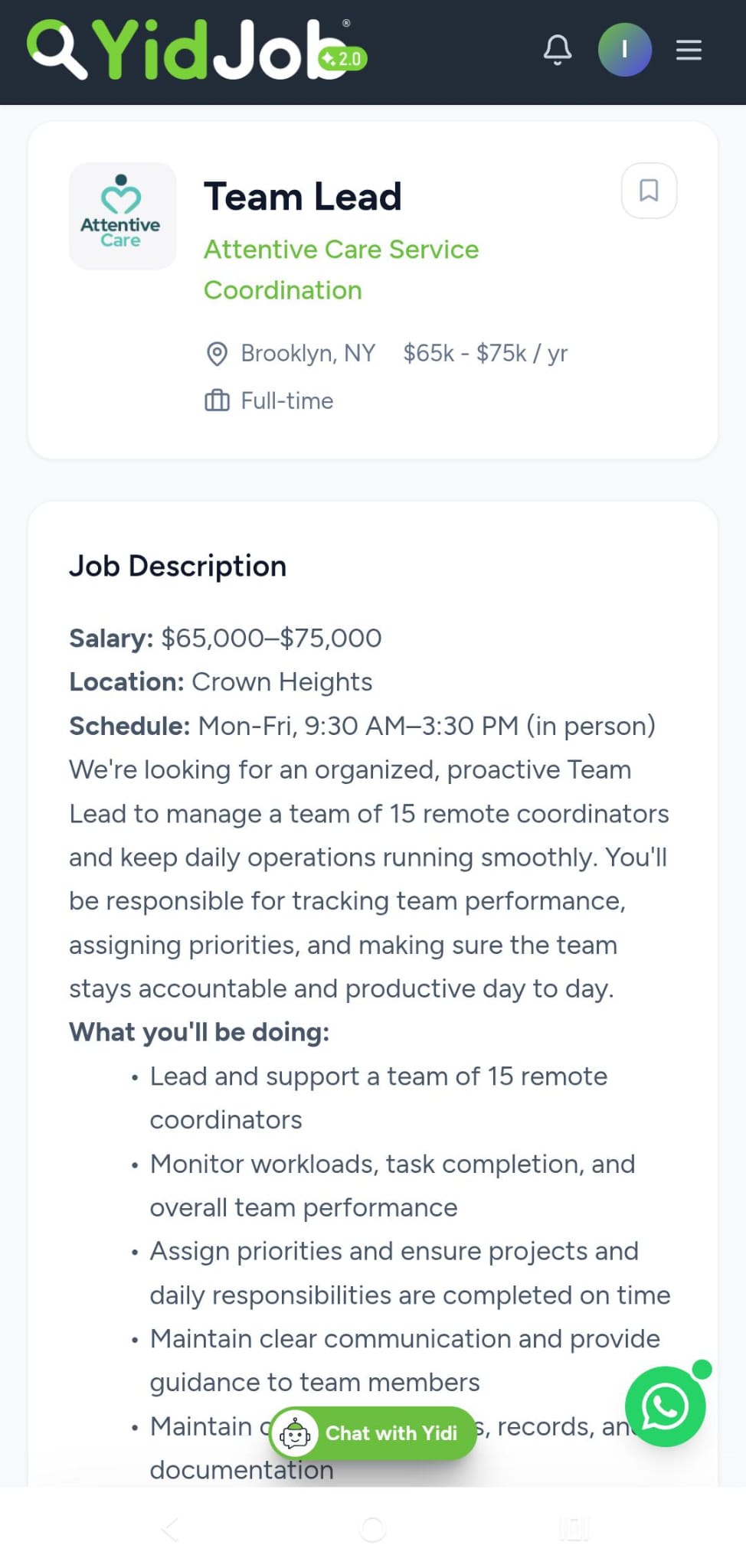 Status update image from YidJob
