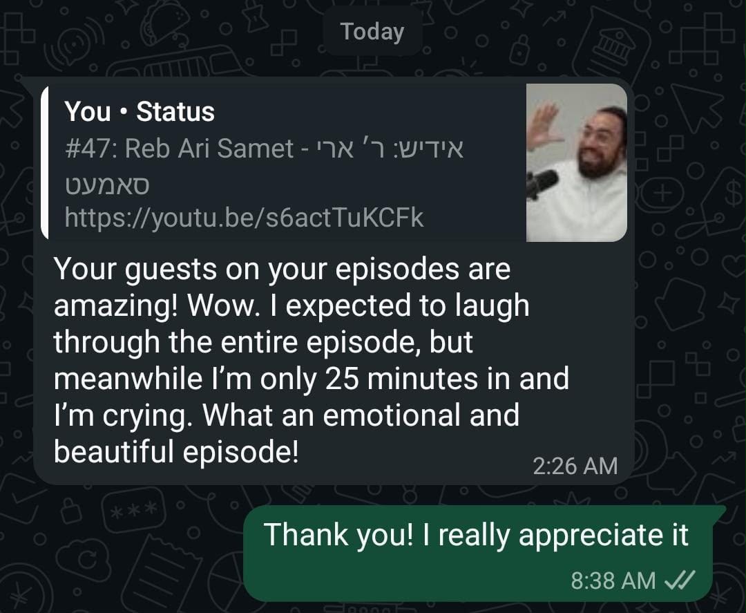 Status update image from Ari Samet