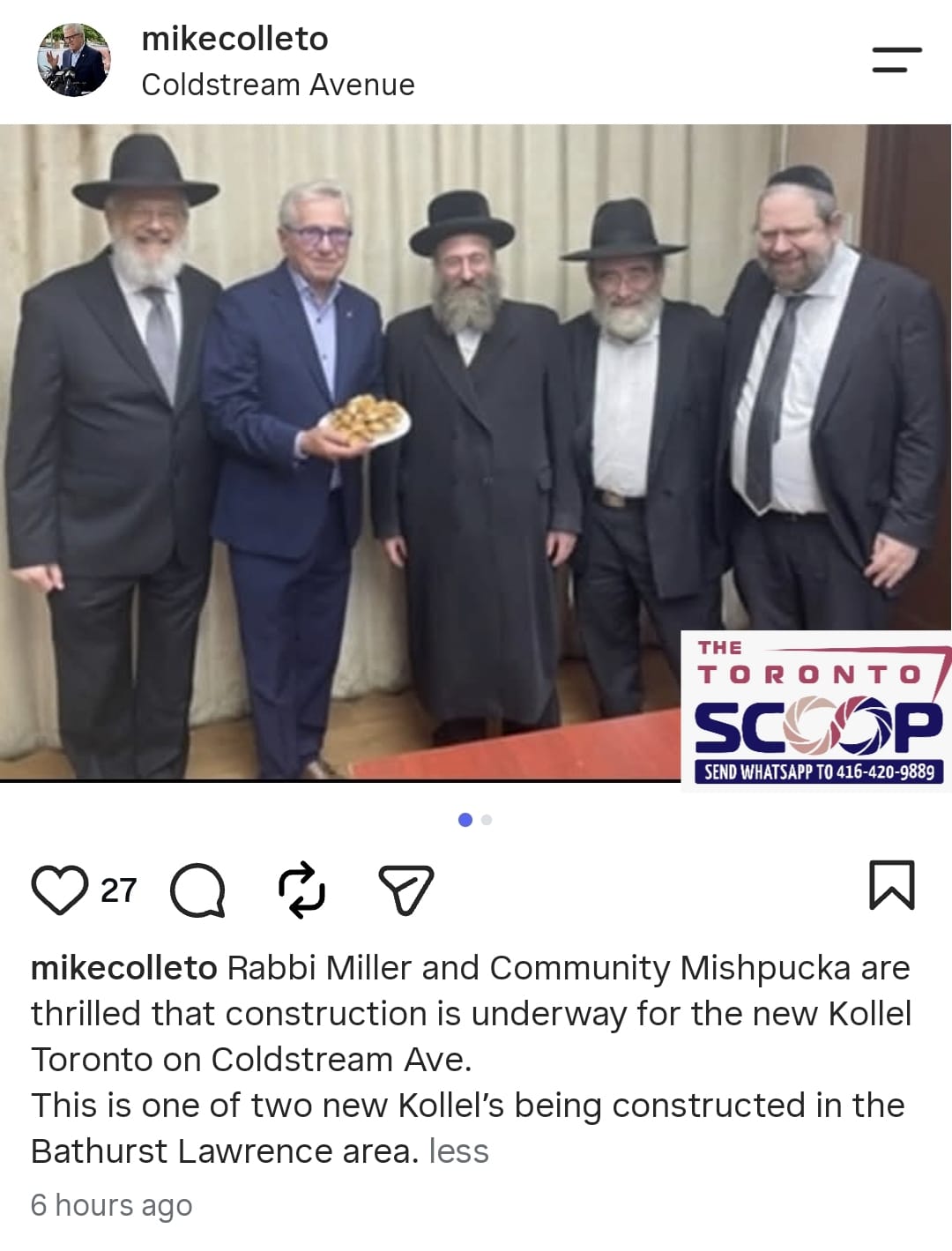 Status update image from The Toronto Scoop