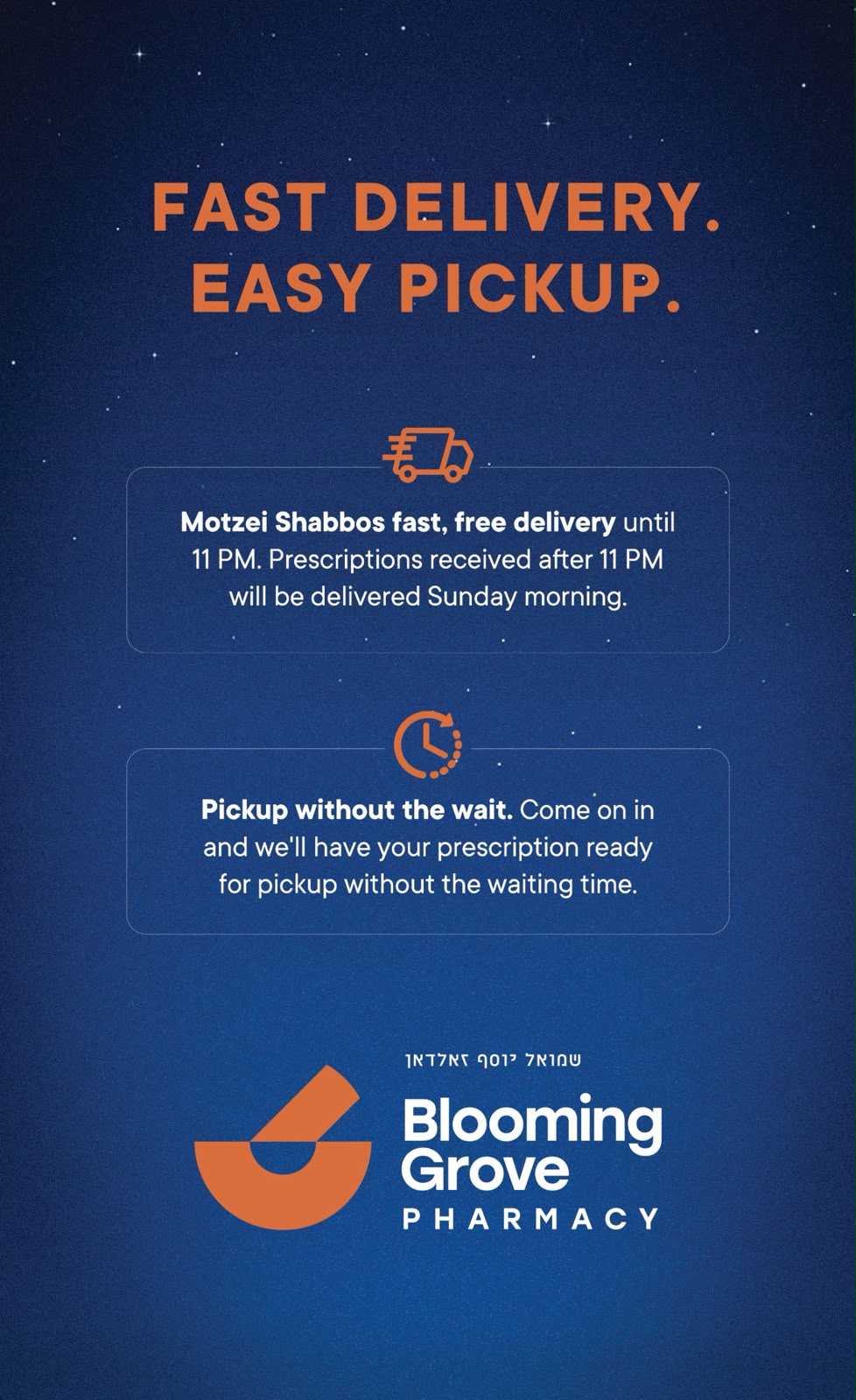 Status update image from Blooming Grove Pharmacy