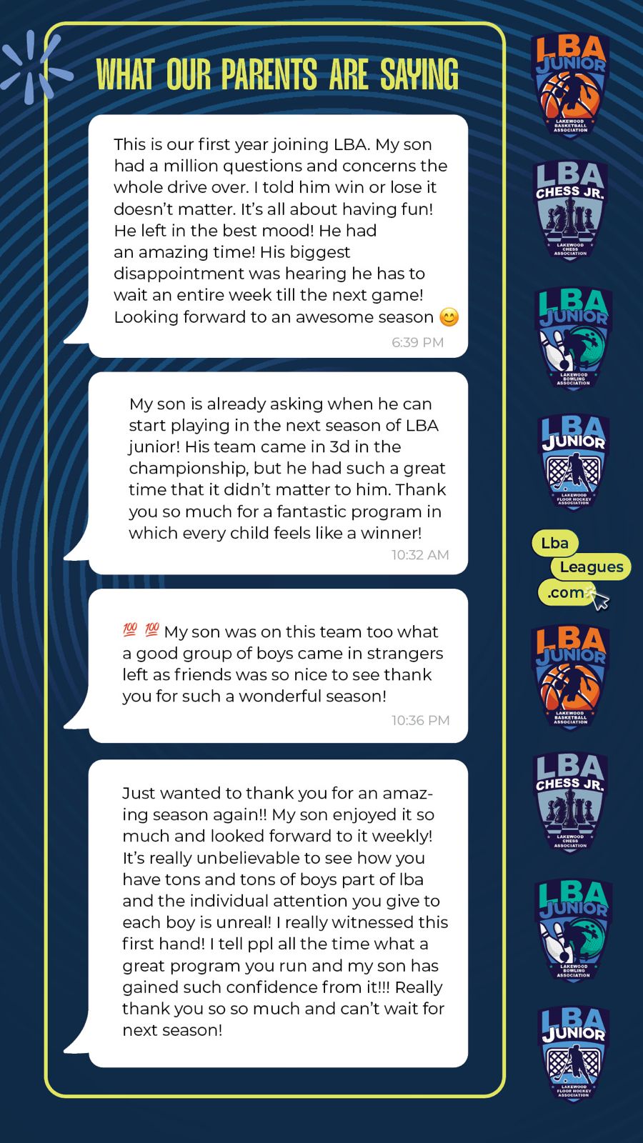 Status update image from LBA Leagues