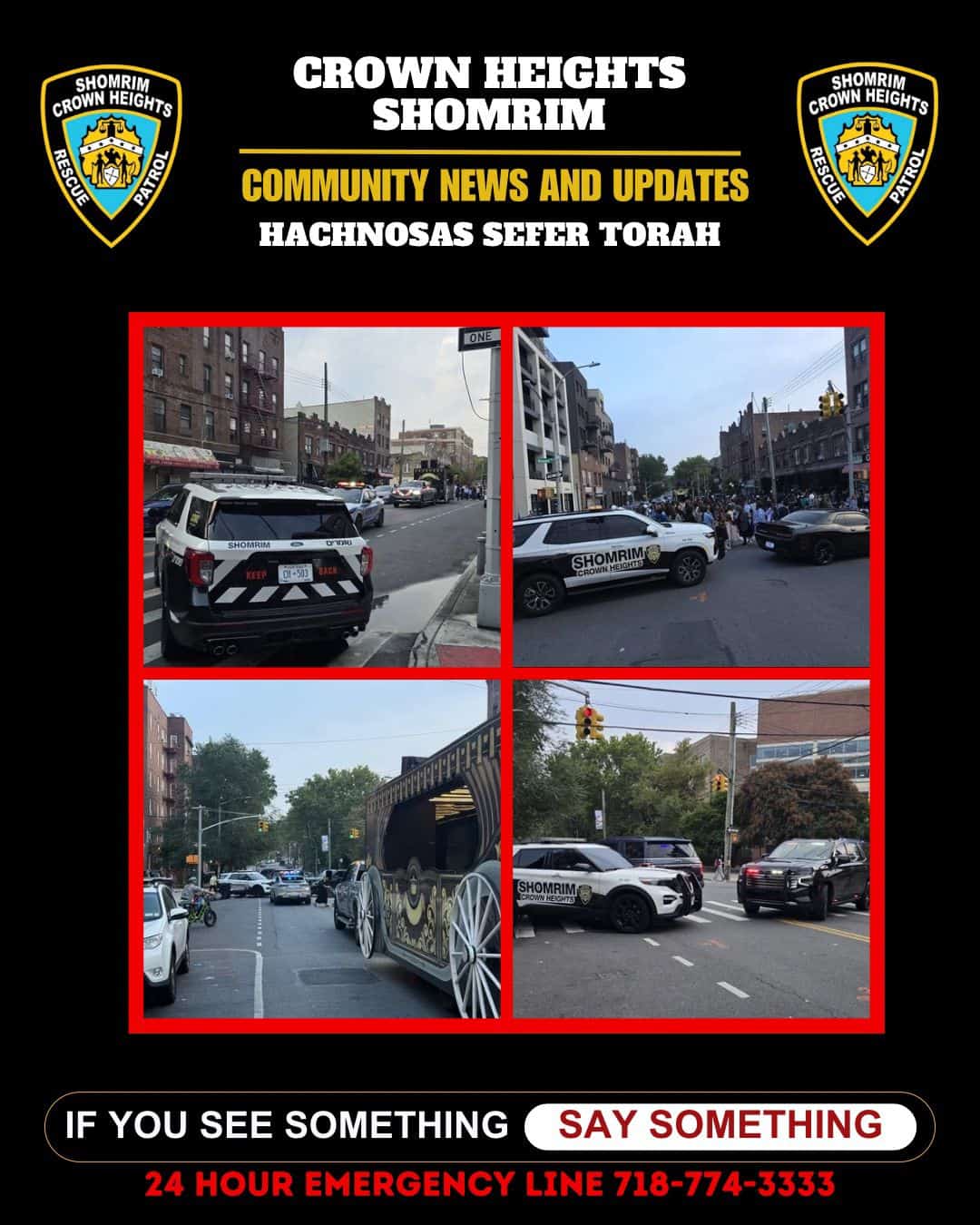 Status update image from CH Shomrim