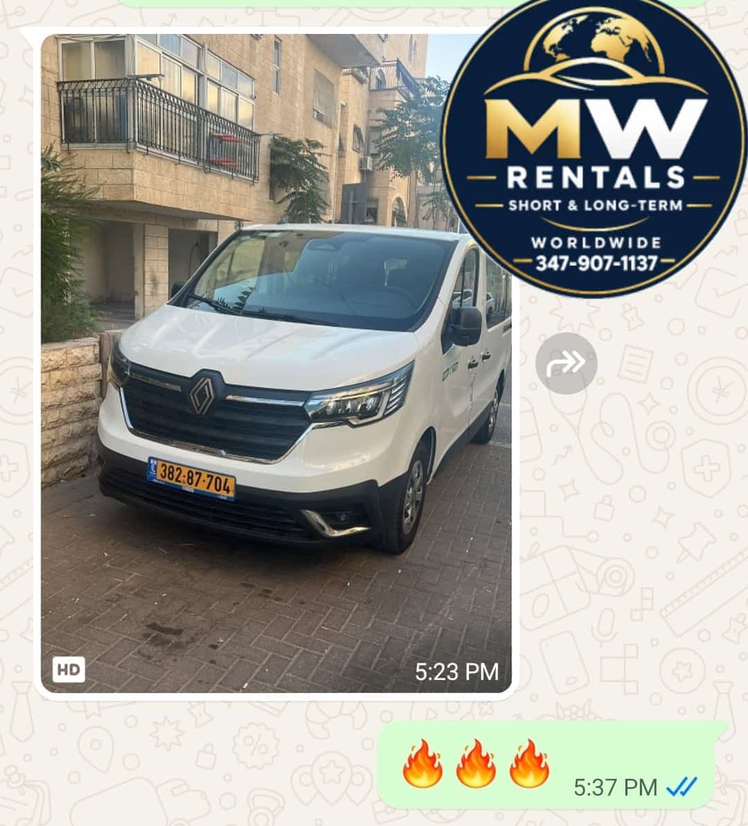 Status update image from MW car rentals