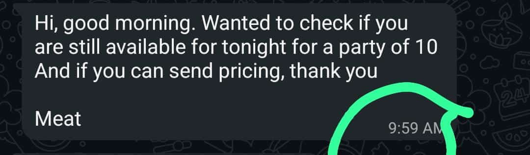 Status update image from Pizza Guy