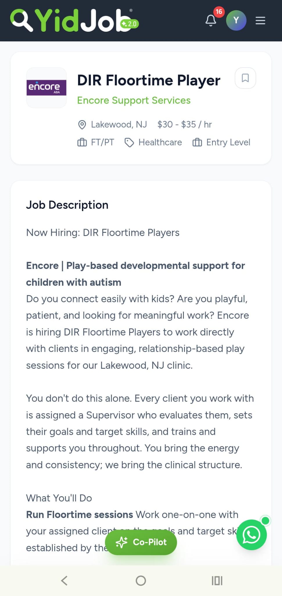 Status update image from YidJob