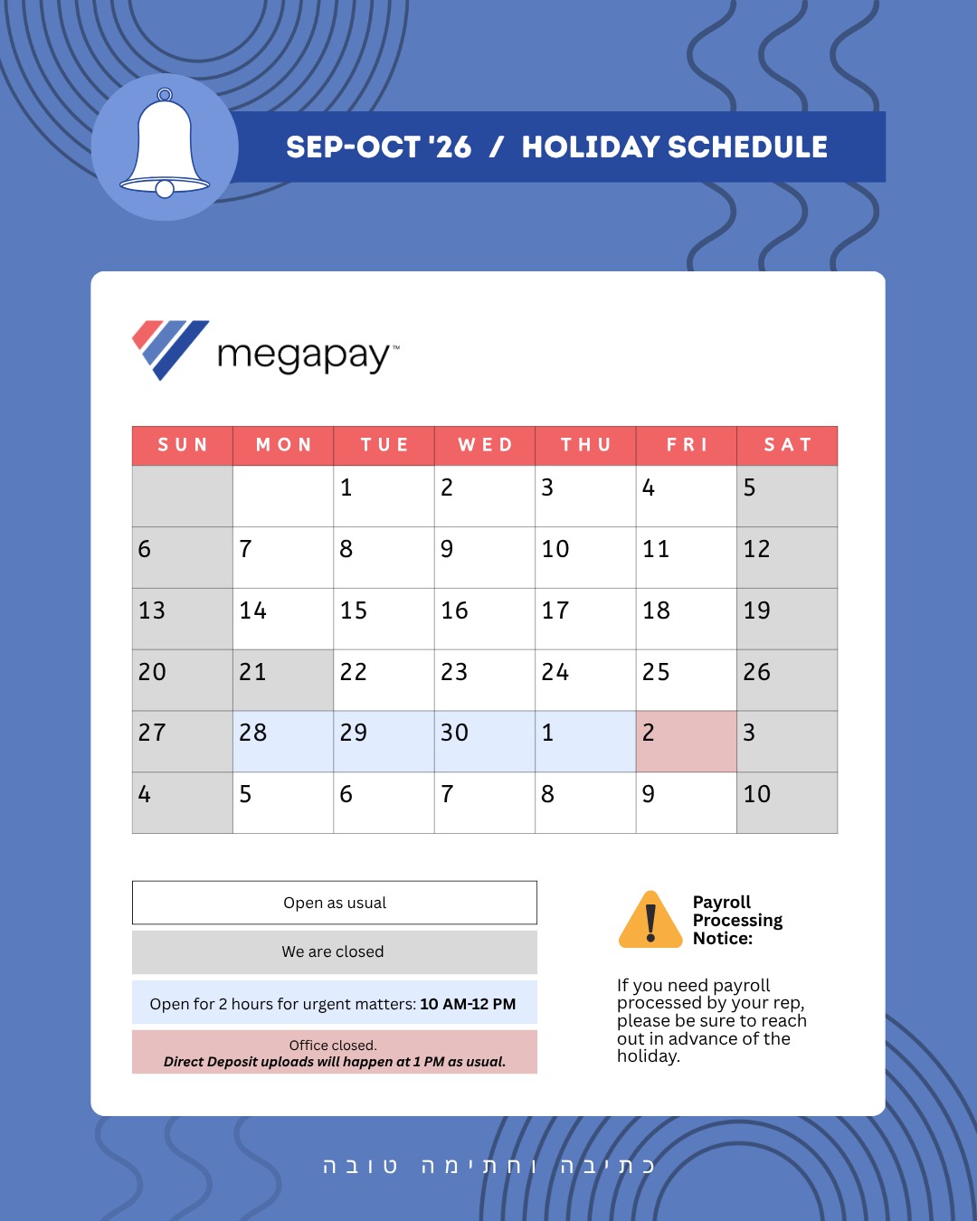 Status update image from megapay