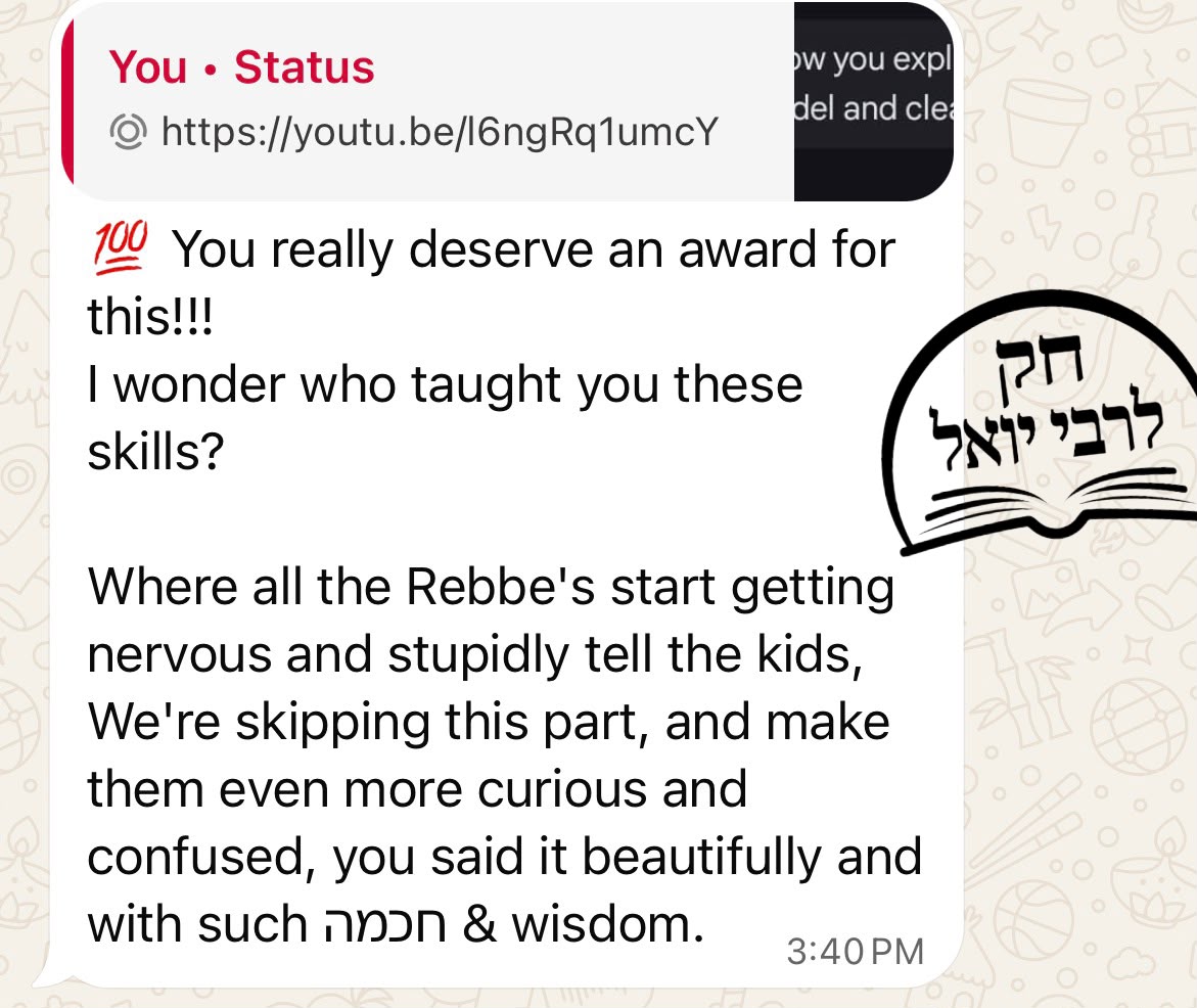 Status update image from Chok LRebYoel - Yoely Lebovits
