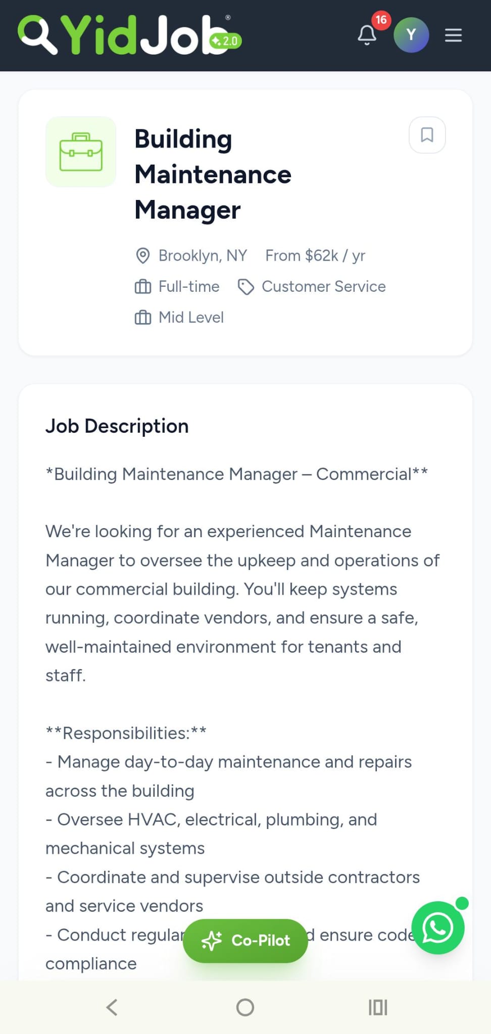 Status update image from YidJob