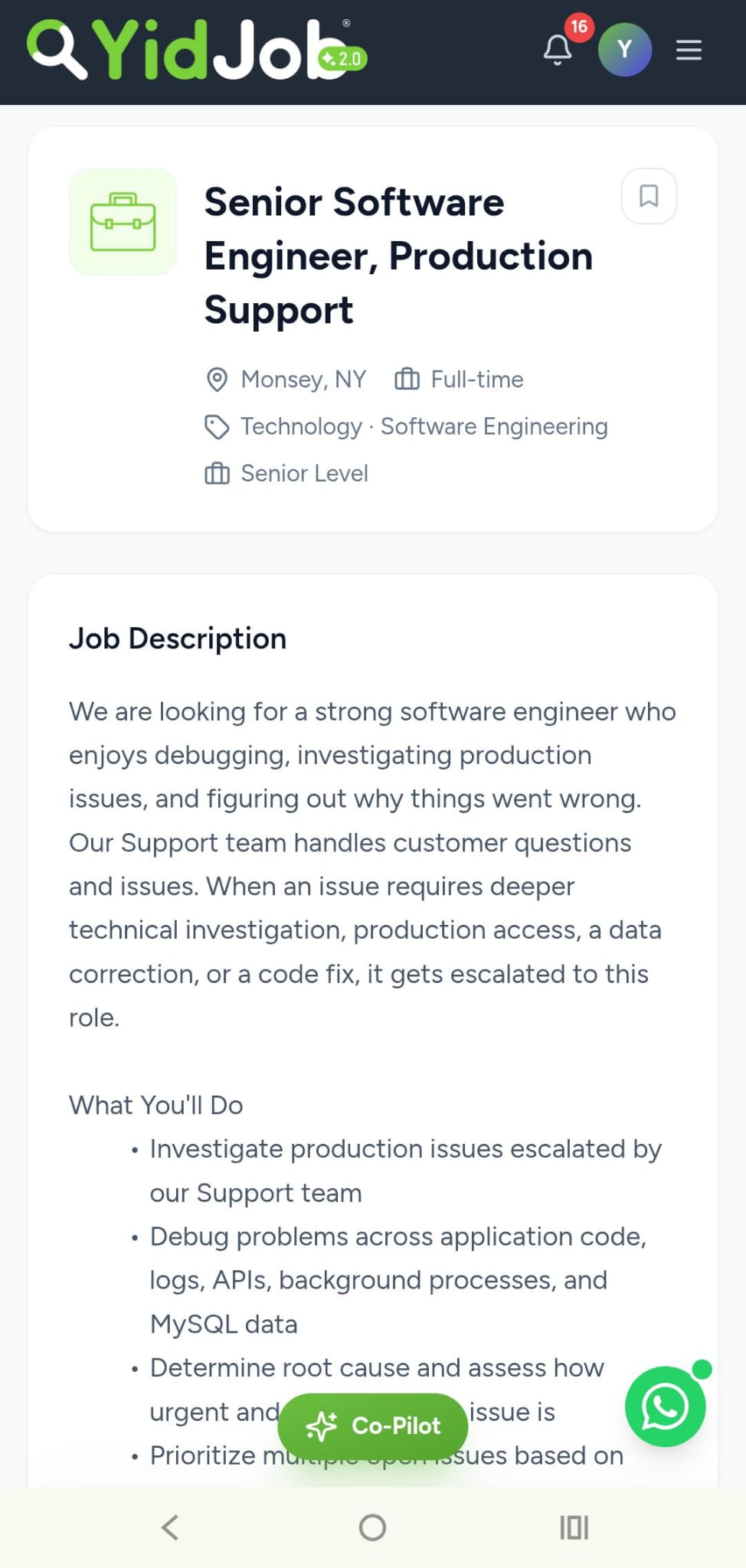 Status update image from YidJob