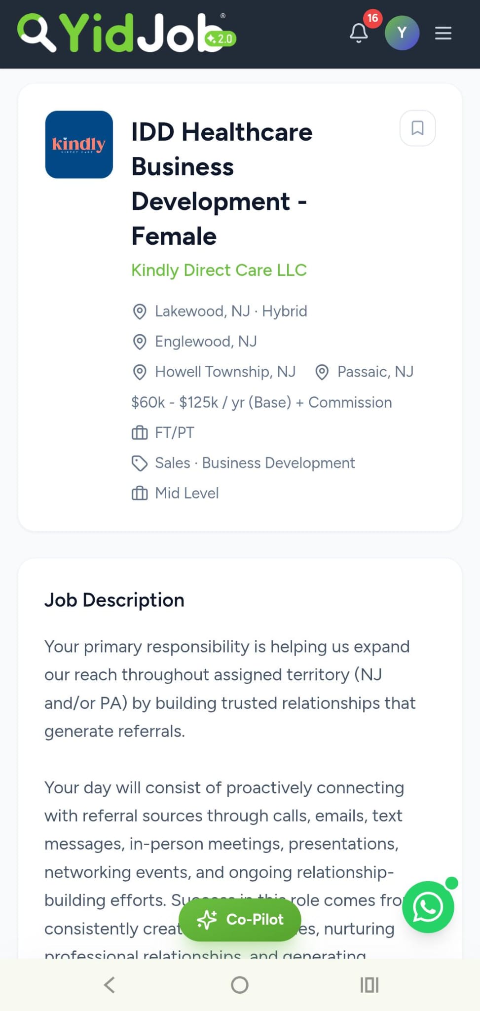 Status update image from YidJob