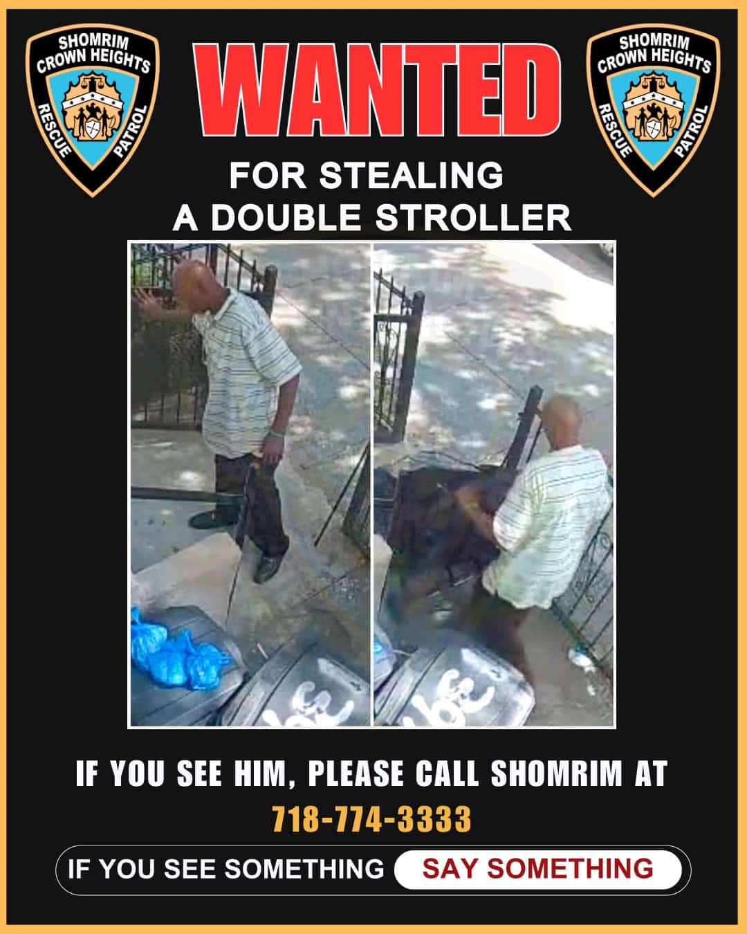 Status update image from CH Shomrim