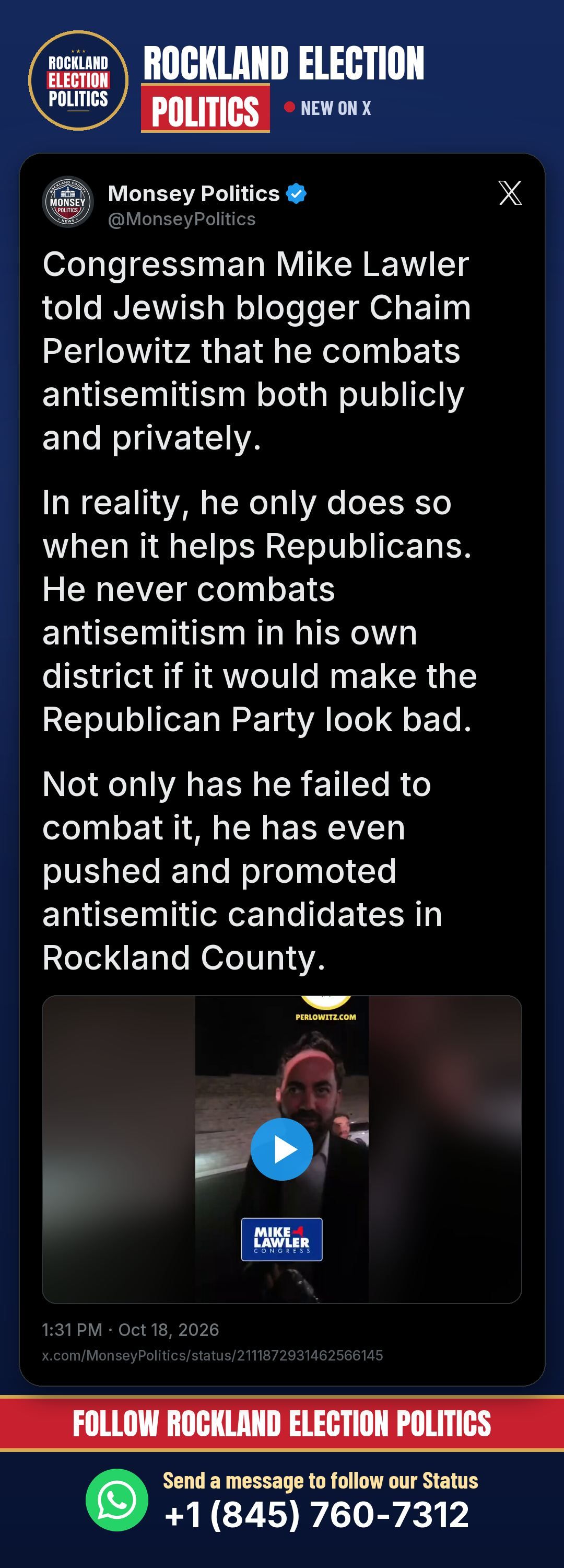 Status update image from Rockland Election Politics