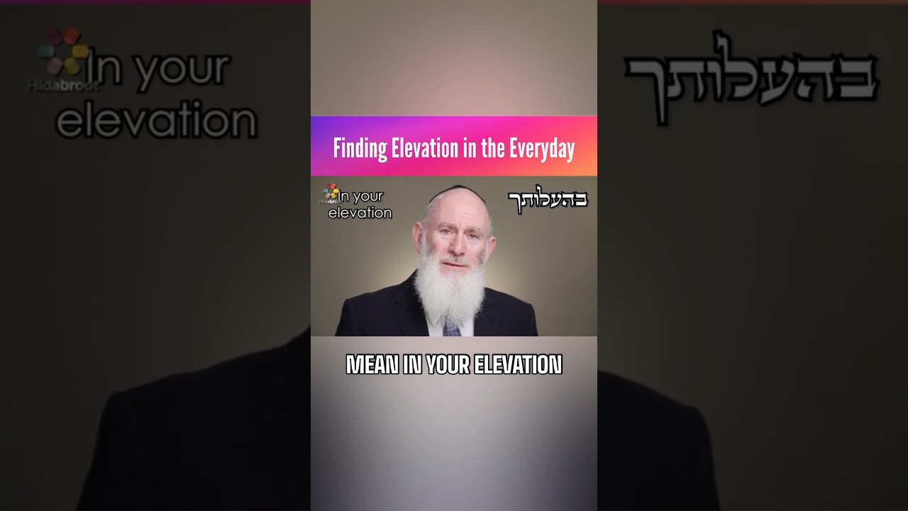 Finding Elevation in the Everyday - Rabbi Yaakov Asher Sinclair