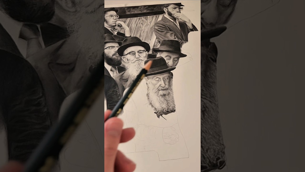 7 שעות בחצי דקה ⏱️✏️ #art #drawing #ציור