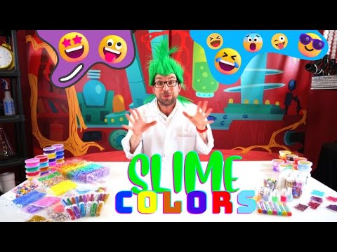 Science Experiments for kids Slime colors with Dr. Shnitzel's Wacky Science
