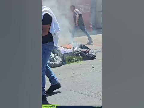 An electric bike battery erupted into flames on Walworth Street.