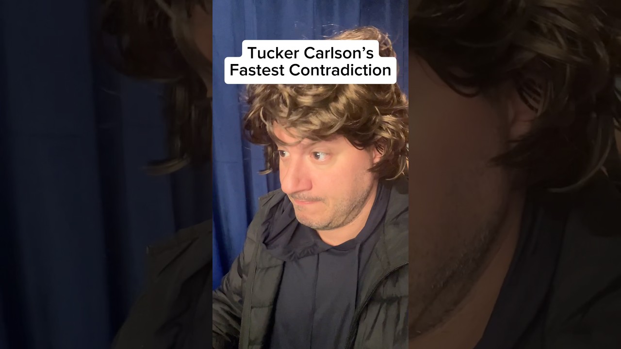 Tucker Carlson’s fastest Contradiction #shorts #tuckercarlson #comedy #impression #satire