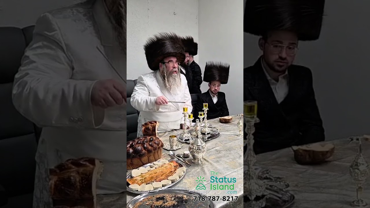 Veretzky Rebbe Melave Malka at Lux Logistics in SI by Chaim Kornbluh- Status Island Credit Yuda Fein