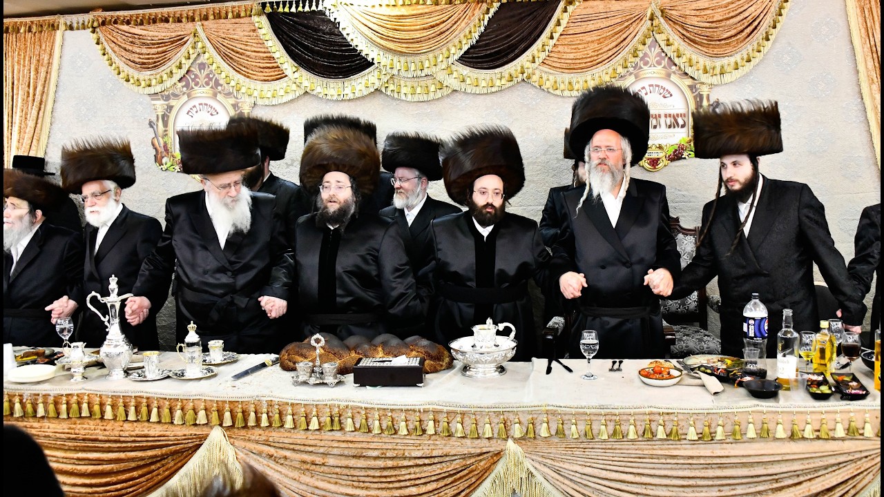 שמחת החתונה פון החתן בן כ"ק אדמו"ר מצאנז זמיגראד זצ"ל