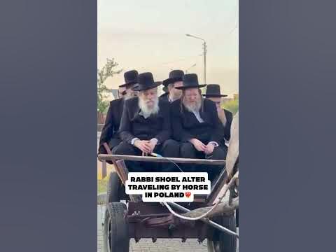 Rabbi Shoel Alter traveling by horse in Poland❤️‍🔥