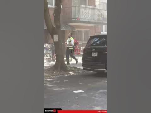Hatzolah member responding to a house fire on 51st Street.