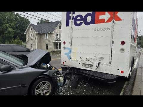 Vehicle rear-ended a FedEx truck on Orange Turnpike near Washington Avenue in Sloatsburg