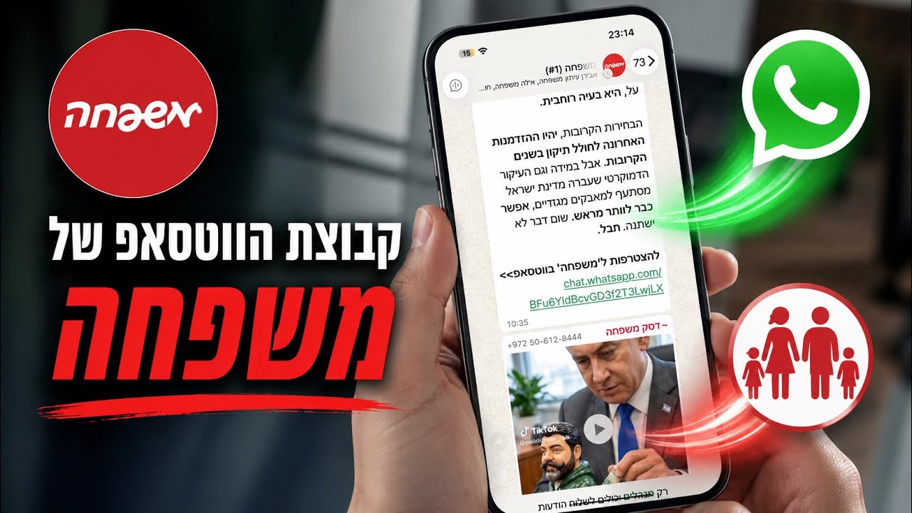 מצטרפים לקבוצת הוואטסאפ של 'משפחה' - ונשארים תמיד מעודכנים