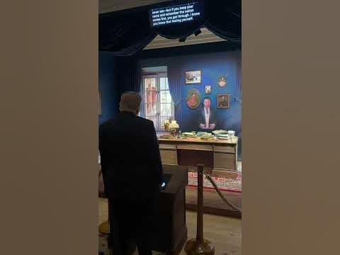 President Trump interacts with AI President Theodore Roosevelt at the Theodore Roosevelt Library