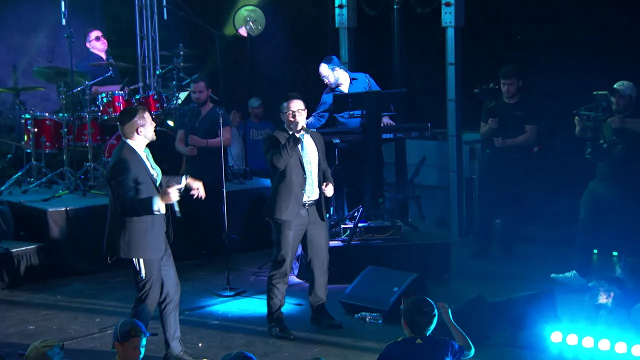DANNY PALGON and MORDECHAI SHAPIRO singing Up All Night (Live at Camp Morasha) Ft. Krohma