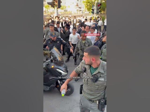 Protesters Blocking roads in Israel to Protest the IDF Draft