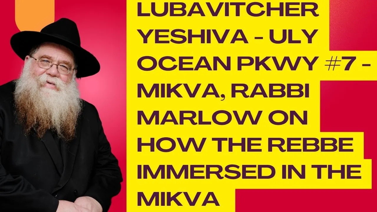 United Lubavitcher Yeshiva, ULY Ocean Parkway #7- Mikva, R Marlow shared Rebbe's immersion RC Dalfin
