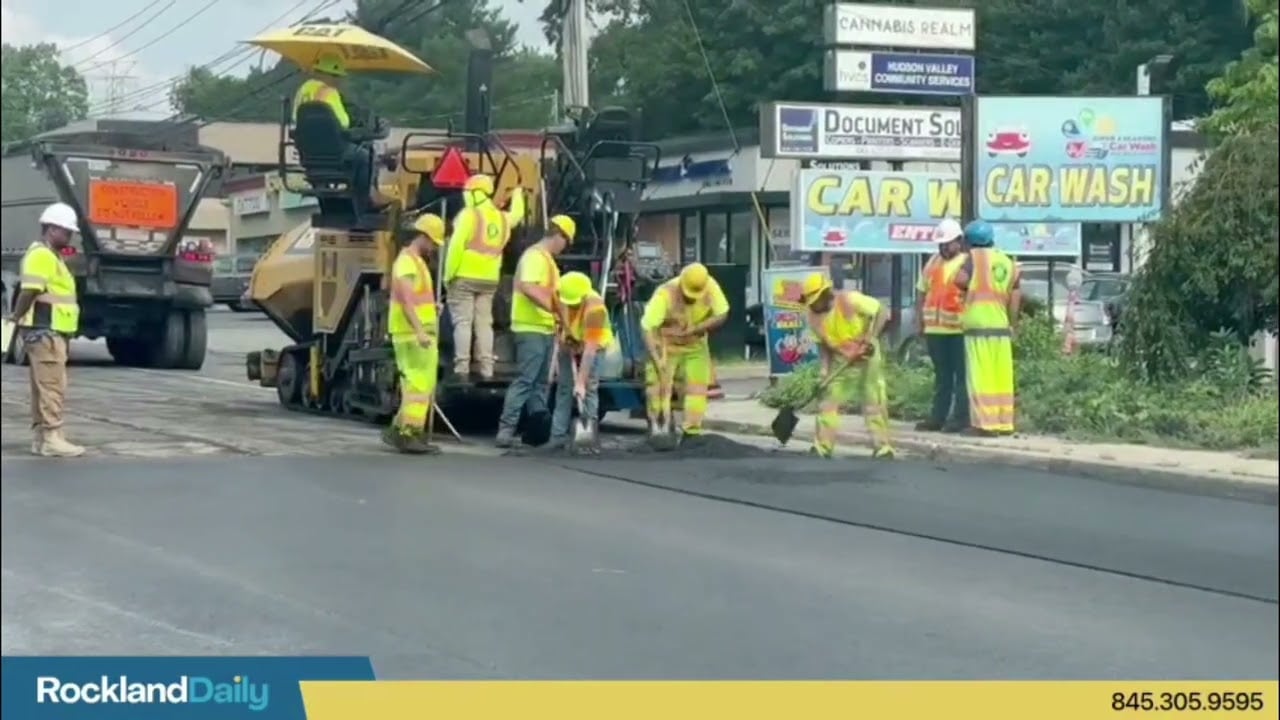 Route 59 bridge project in Spring Valley nears completion as crews repave South Pascack Road.