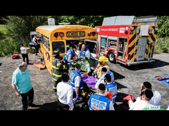 Kiryas Joel Hatzalah Trains for School Bus Disaster in LargeScale Mass Casualty Incident (MCI) Drill