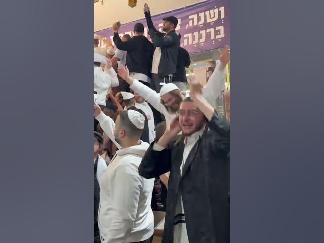Breslov Chasidim Dancing Motzei Rosh Hashanah in Uman Ukraine 2026