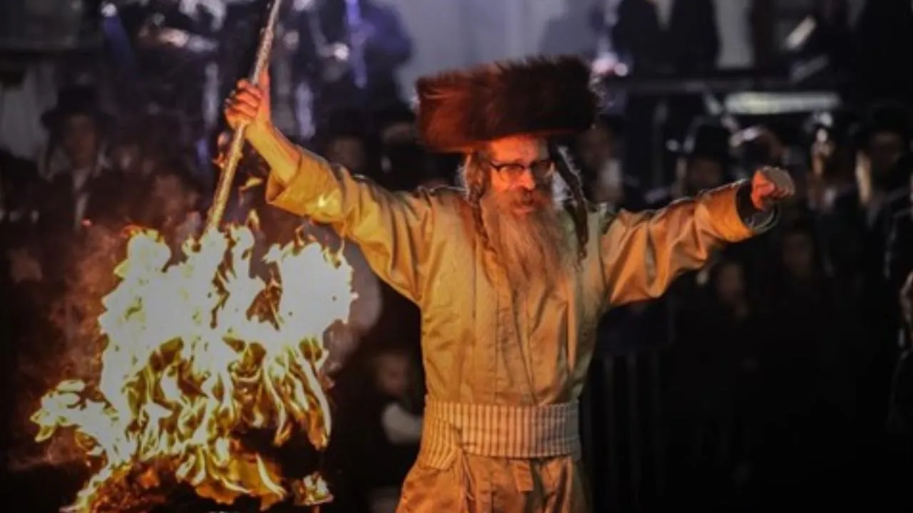Rav Nachman Biderman Hadlukah - Meron | הילולת הרשב"י תשפ"ג:  מעמד ההדלקה שע"י ר' נחמן בידרמן שליט"א
