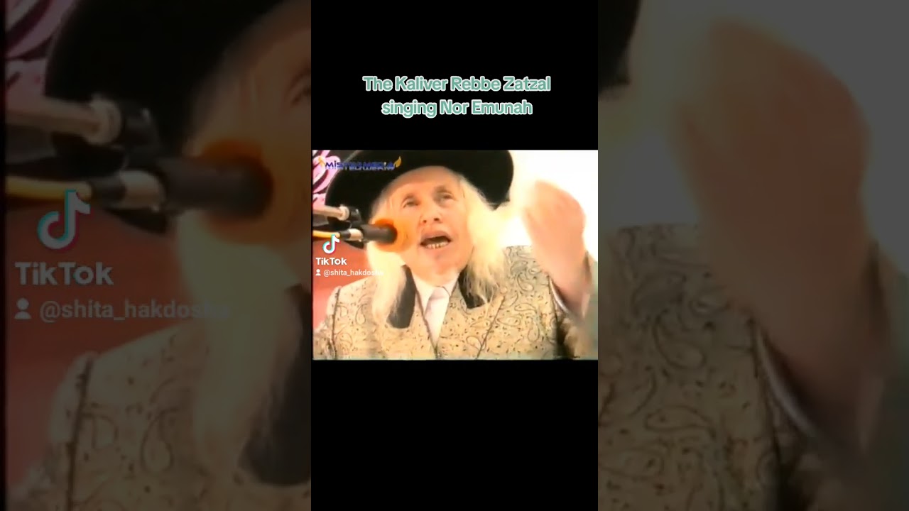 The Kaliver Rebbe Zatzal singing Nor Emunah