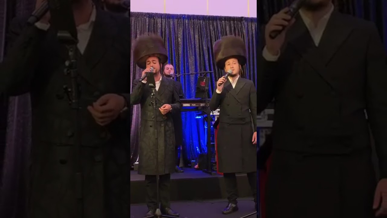 Meilech Braunstein and Chaim Horowitz with Leibish Posen