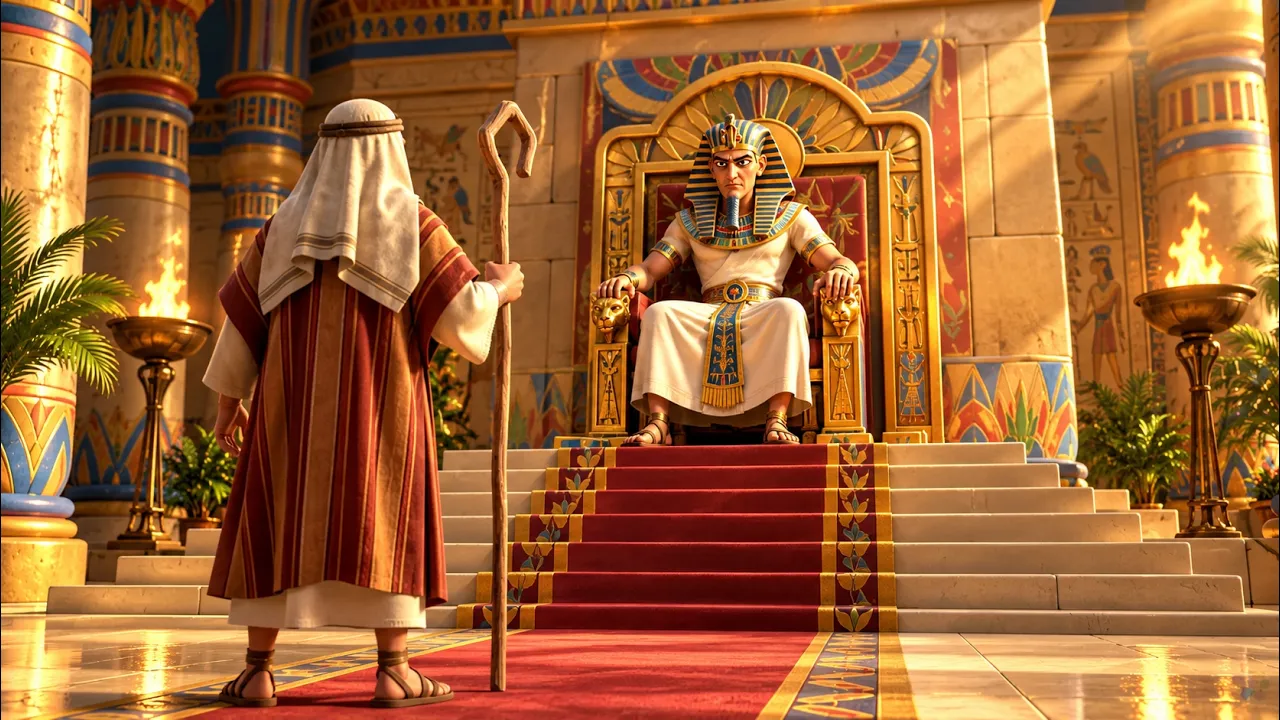 Ushpizin: Moses, the Great Leader of the Jewish Nation, Enters Your Sukkah - Illustrated by AI