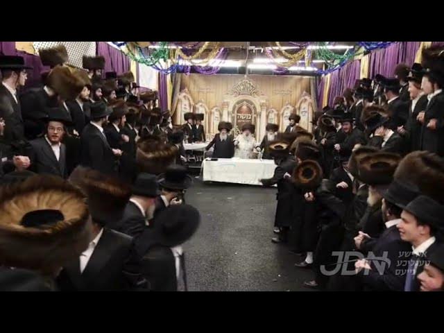 האדמו"ר מסקאליע ביים טיש חול המועד סוכות