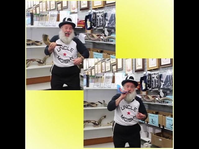 Uncle Moishy chooses a Shofar for Rosh Hashana