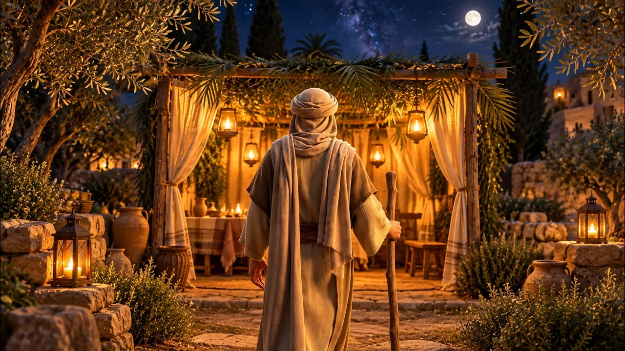 Ushpizin: Jacob’s Hidden Connection to the Sukkah | Around The Jewish Year - Illustrated by AI