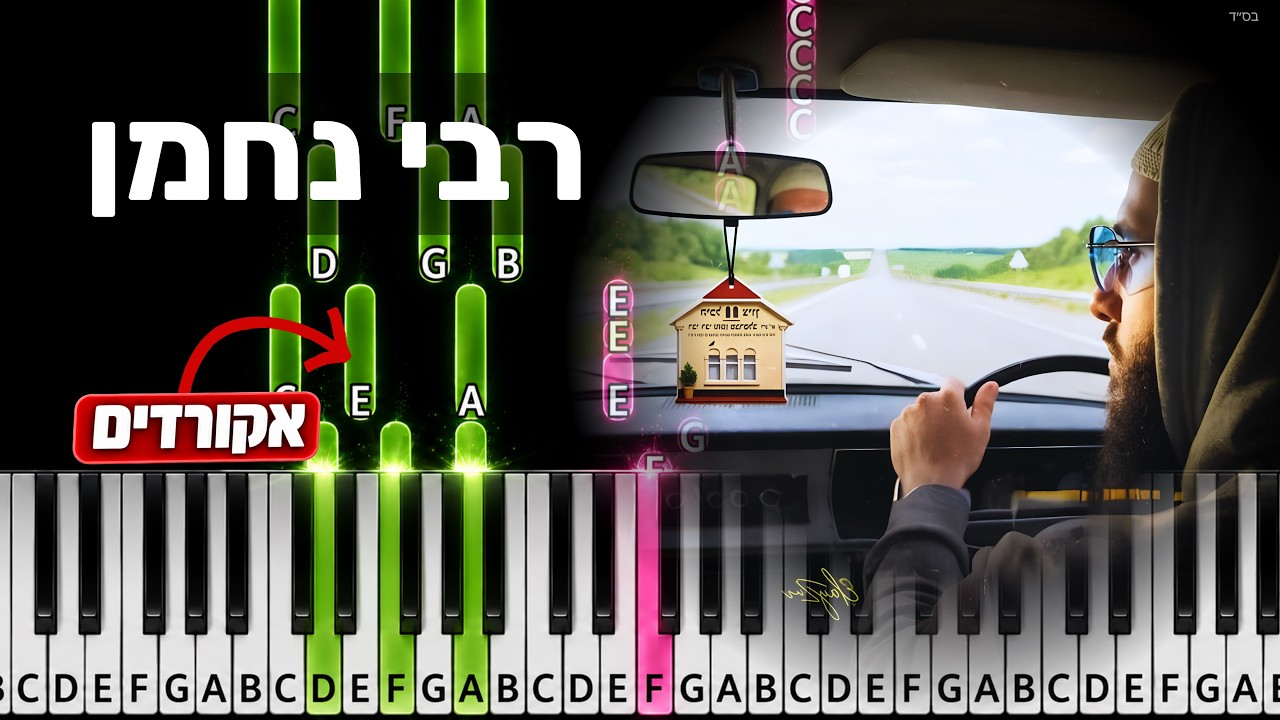 Rabi Nachman - Elitzur. רבי נחמן. Easy piano tutorial with chords