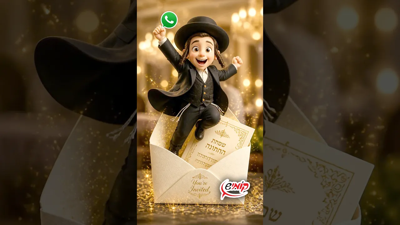 💡הזמנת חתונה בוואטסאפ 🕊️ הגרסה המונפשת #קומיש_היימיש