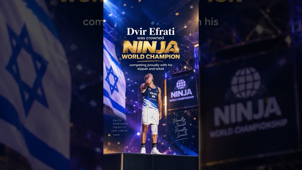 Dvir Efrati Was Crowned Ninja World Champion Competing Proudly With His Kippah and Tzitzit