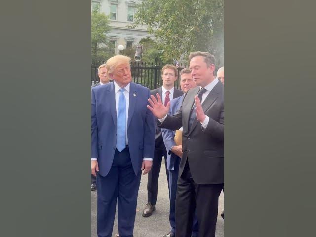 Trump stands alongside Elon Musk, Mark Zuckerberg, Speaker Mike Johnson, to meet press for a gaggle