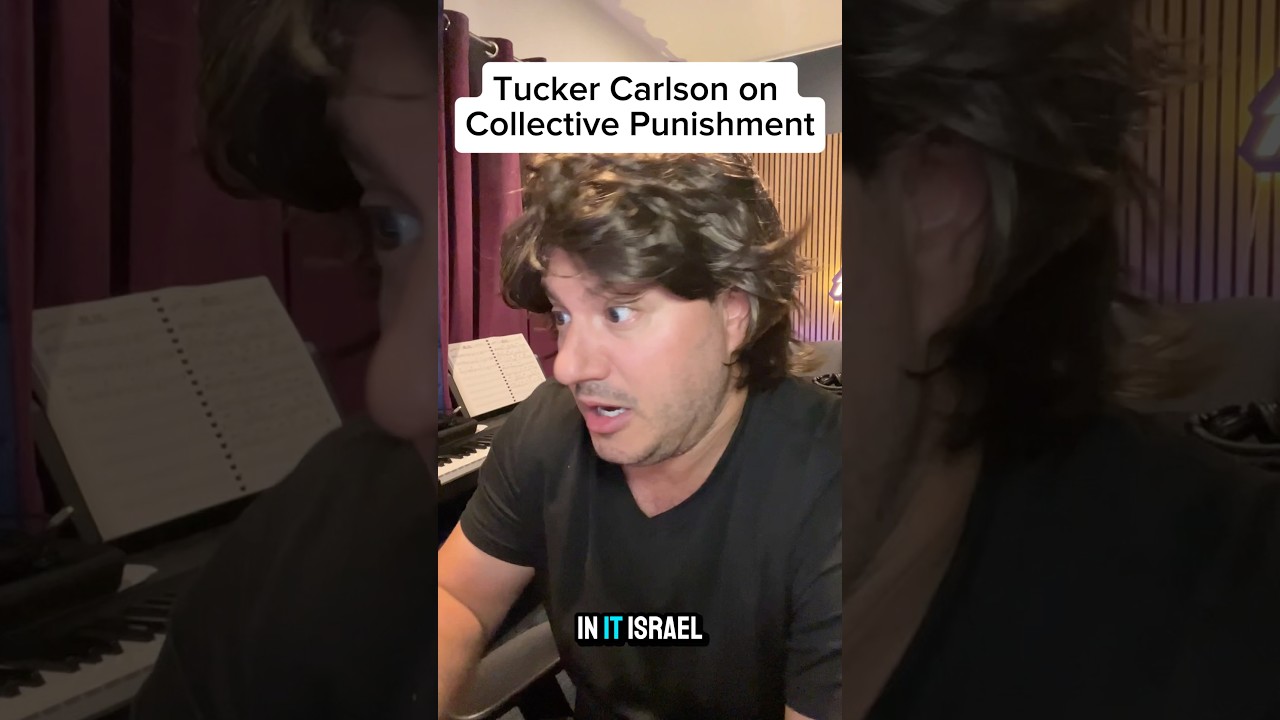 Tucker Carlson on Collective Punishment #shorts #tuckercarlson #comedy #impression #satire