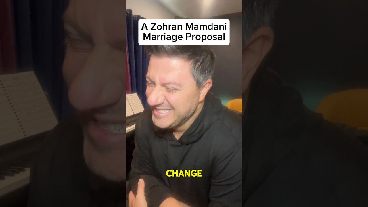 A Zohran Mamdani Marriage Proposal #comedy #shorts #satire #zohranmamdani #impression